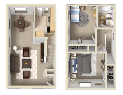 two bedroom apartment floor plan